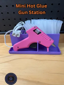 Mini Hot Glue Gun Stand & Craft Station with Cord Management