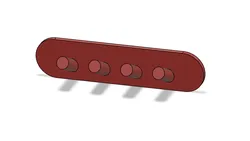 Wall Hook Plate with Four Hooks – Editable xDesign File Included (STL)