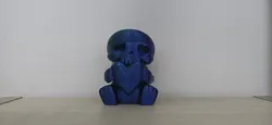 Gothic Valentine Skull with Heart Statue