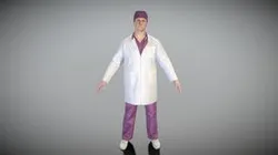 Male medical doctor in A-pose 355