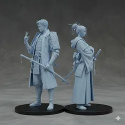 Other STL Descărcare - Dual Samurai Swordsmen - KN Diy