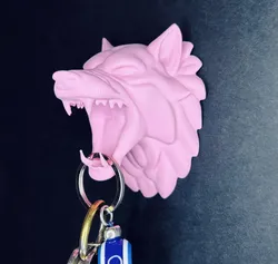 Wolf wall mounted key holder organizer decor decoration