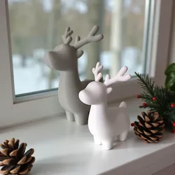 3D printer bestanden | 3MF | Cute minimalist Christmas reindeer decoration