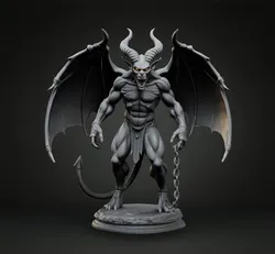 Chained Infernal Demon Statue - Epic Fantasy Figure