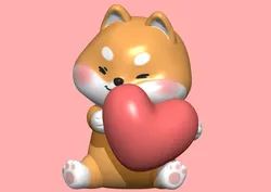 cute shiba dog 3D Print Model in Animals 348844