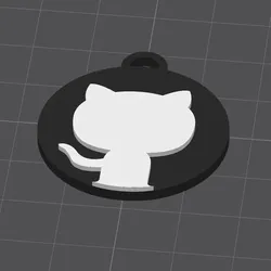 Fișiere pentru imprimante 3D | Fișier 3MF | Github keychain