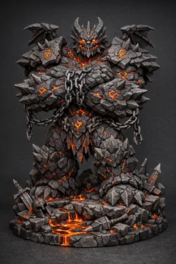Infernal Lava Golem - Guardián Volcánico Masivo
