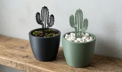 Modern Cactus Stake - Minimalist Plant Decor