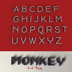 monkey uppercase and lowercase 3d letters stl file 3D Print Model in Other 349068