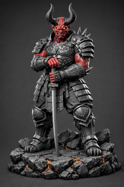 Oni Samurai Commander – Dark Fantasy Demon Leader