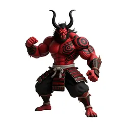 Oni Samurai Rojo - Guerrero Demoníaco Furioso