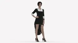 Woman In Black Dress 0219