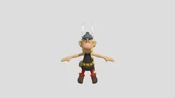 Asterix 3D Model (Rigged)