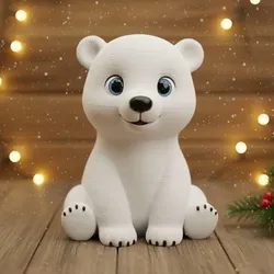 Home Decorations & Ornaments STL indir - Christmas polar bear decoration - Countless_Sm