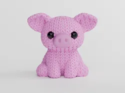 Knitted Pig