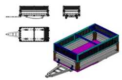 remorque rc avec rehausse grillagée, trailer with mesh elevation