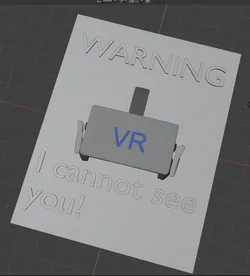 VR warning poster!