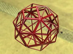 Wireframe Shape Small Triambic Icosahedron 3D print model