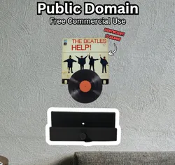 3D Printable Vinyl Record & Album Wall Mount (Dual Display)