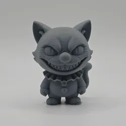 3D printer bestanden | 3MF | Spooky Clown Cat Figurine/Keychain
