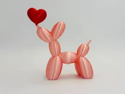 Balloon dog with heart decor