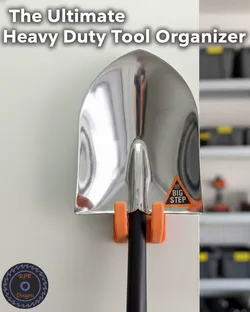 Heavy Duty Wall Mount Tool Holder | Garage Rake & Shovel Hook
