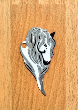 Horse Keychain | Clean Line Art Design