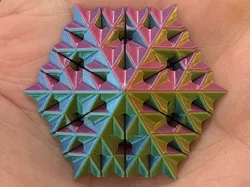 Sierpiński Snowflake Fractal Pyramid - Level 2 (Vase Mode)