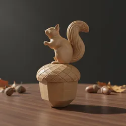 Squirrel on Acorn - Cute Figure Decor