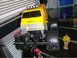 Tamiya Lunchbox JR. RC, front suspension mod, vintage bumper, alternate shocks