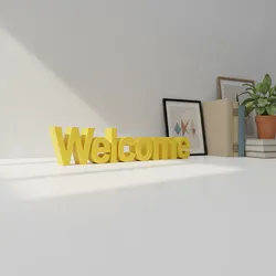 Welcome Sign - 3D Printable
