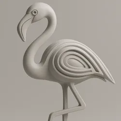 مجاني Other STL تنزيل - designer  flamingo sculpture - TIZI7790