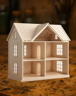 Classic Dollhouse — Two-Story Miniature House