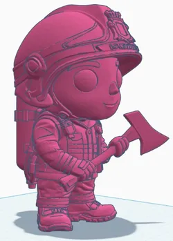 Figura tipo Funko de un bombero del Ayuntamiento de Madrid