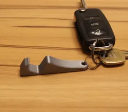 Keychain smartphone holder