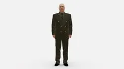 oldy man in general army suit 1111