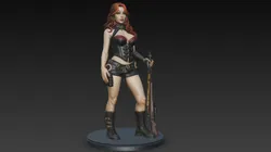 Steampunk Huntress – Rifle Display Figure