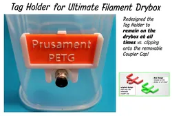 Tag Holder for Ultimate Filament Drybox (remains on drybox!)