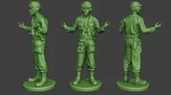 american tank crew unit ww2 talk atc1 3D Print Model in Figurines 350352