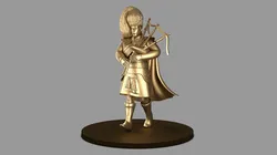 bagpiper fat manin gold color