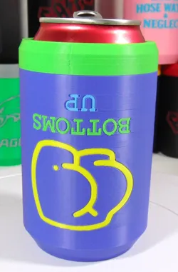 Bottoms Up Can Holder Koozie Screw Top