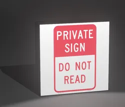 Do Not Read This Sign, funny sign lightbox