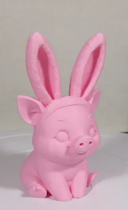 Easter Pig With Bunny Ears