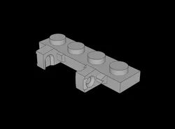 Lego Compatible (44568.dat) Hinge Plate  1 x  4 Locking with Two Single Fingers on Side