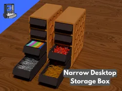 Narrow Desktop Storage Box