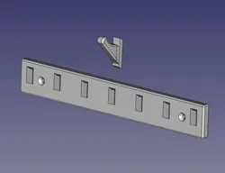 Wall mounted clothes hanger with 7 hooks