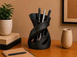 Abstract Spiral Pen Stand