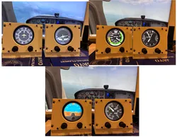 Aircraft Six Pack Gauges Running on 4-inch LCD Screen for Flight Simulation with 3D Printed Case and Stand