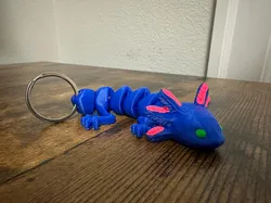 Articulated Axolotl Keychain
