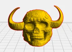 Aztec Death Whistle With Horns